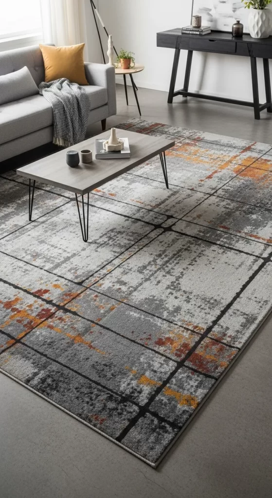 The Urban Concrete Abstract Rug