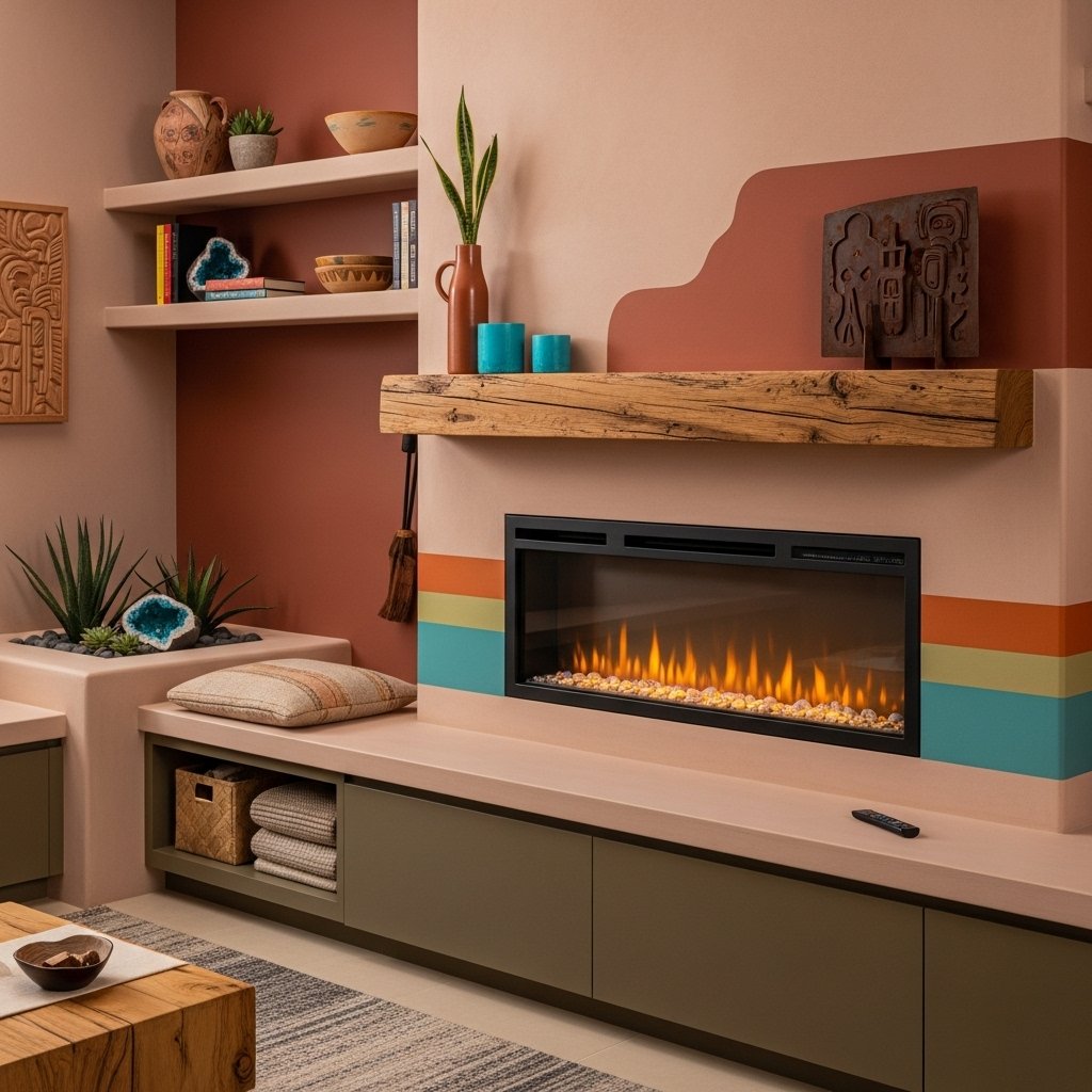 The Southwestern Desert Modern Fireplace