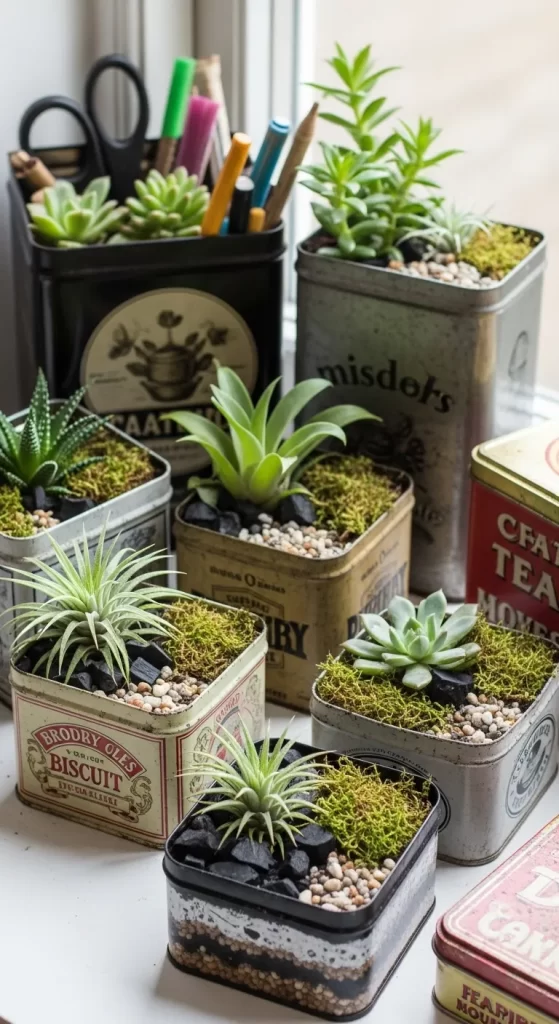 The Vintage Tin Planter Collection