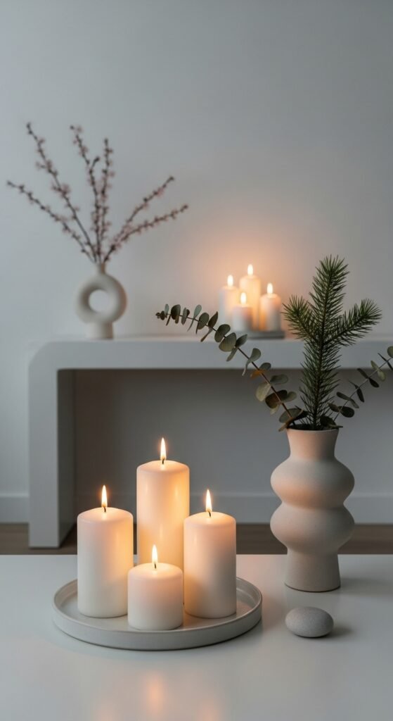 Minimalist Serenity Candle Arrangement
