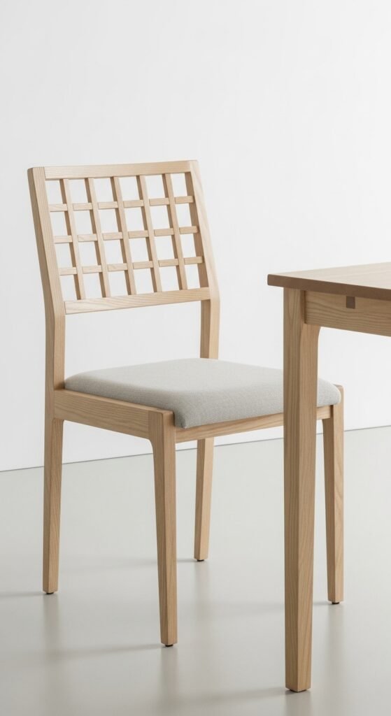 The Minimalist Lattice Back Chair