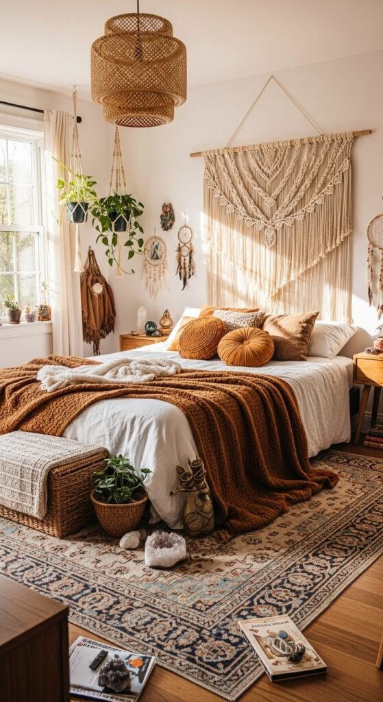 The Boho Macrame Wall Hanging Headboard