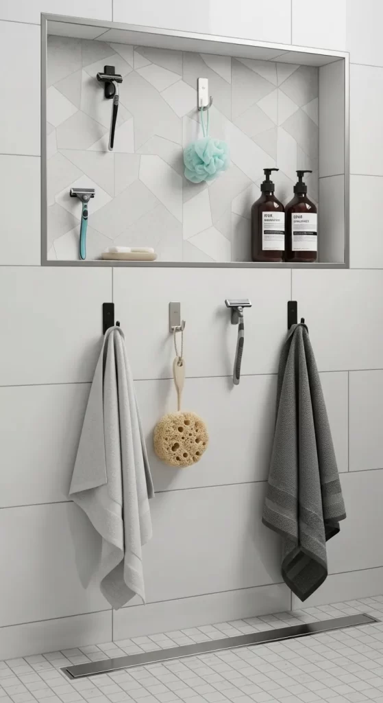 The Shower Niche and Hook System