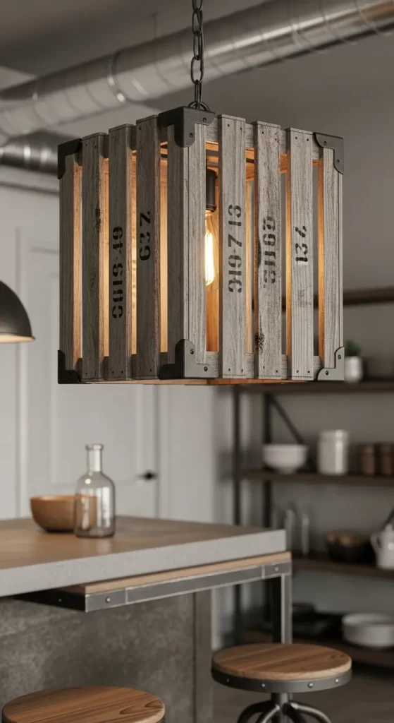 The Crate Box Chandelier