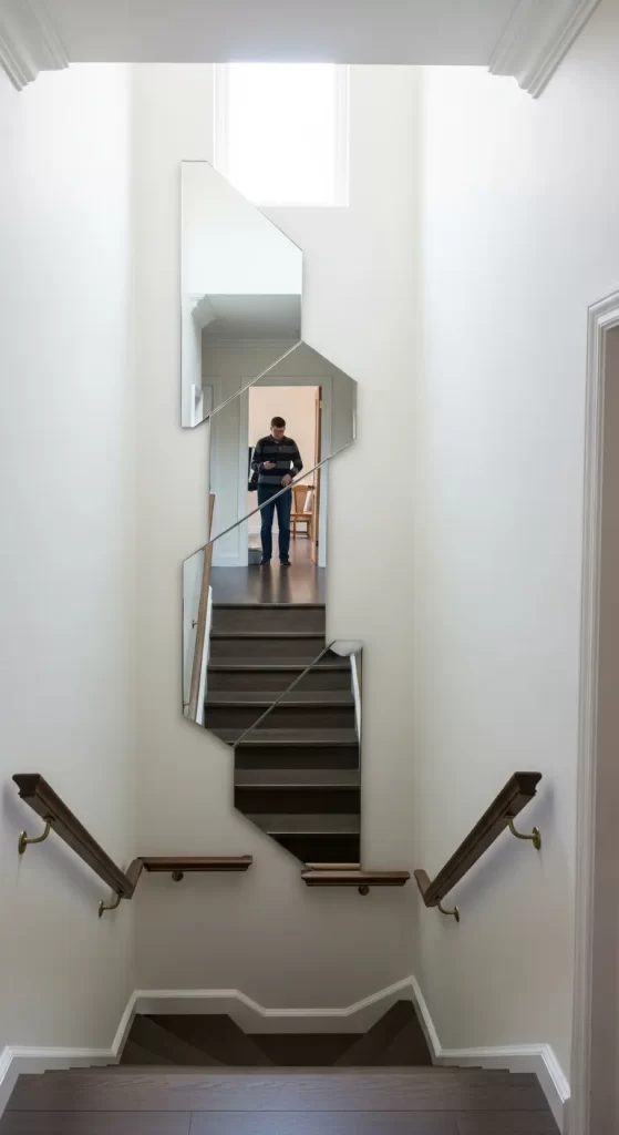 The Geometric Stairwell Mirror