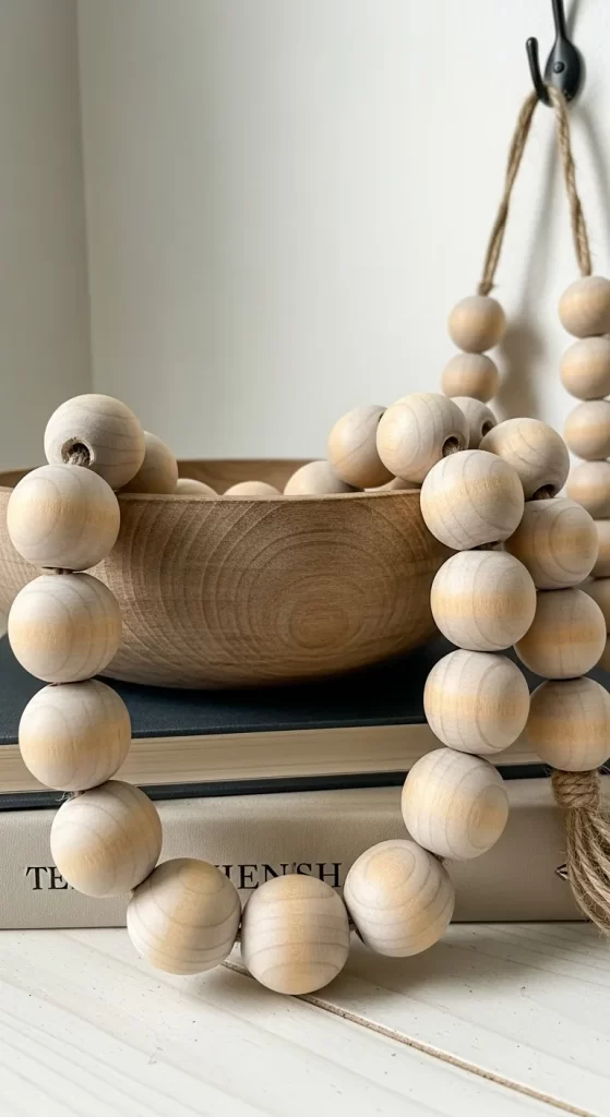 The Natural Wood Bead Garland