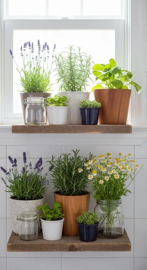 Windowsill Herb & Flower Shelf