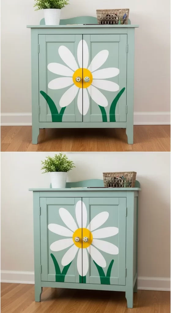 The Whimsical Daisy Cabinet