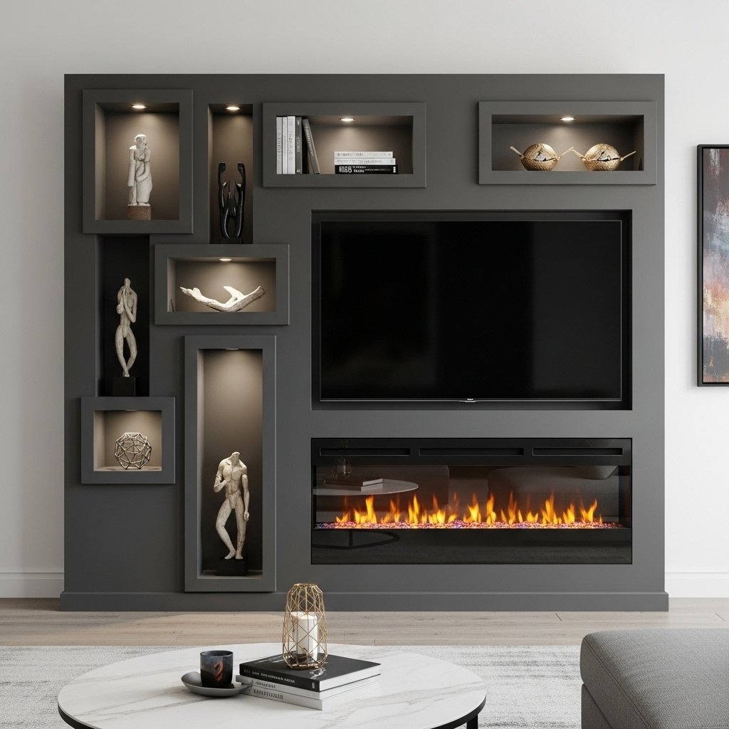 The Sculptural Modern Media Wall