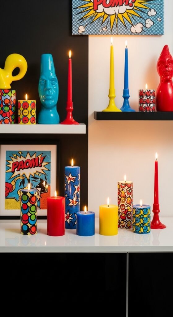 Pop Art Power Candles