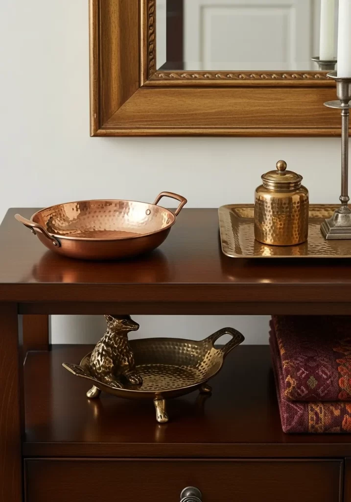 Warm Metallic Accents