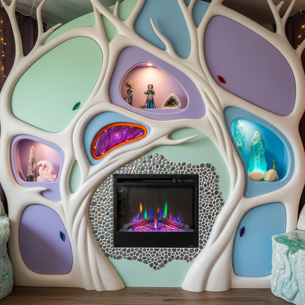 The Enchanted Forest Fireplace Wall