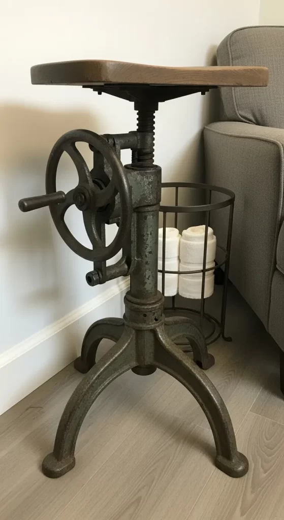 The Adjustable Industrial Side Table