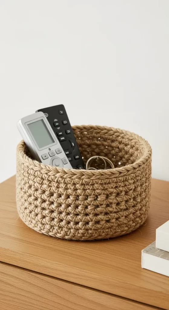 The Woven Jute Organizer Basket