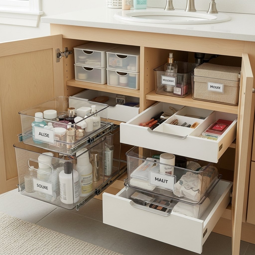 Bathroom Under-Sink Pull-Out Organizers