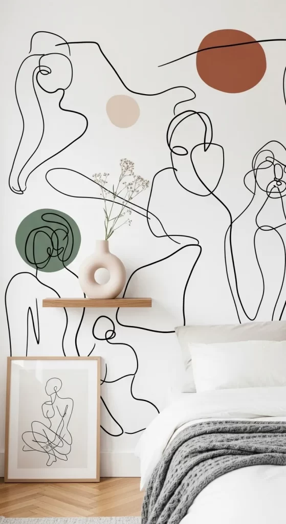 The Continuous Line Art Mural