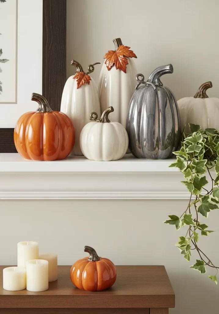 Elegant Ceramic Pumpkins