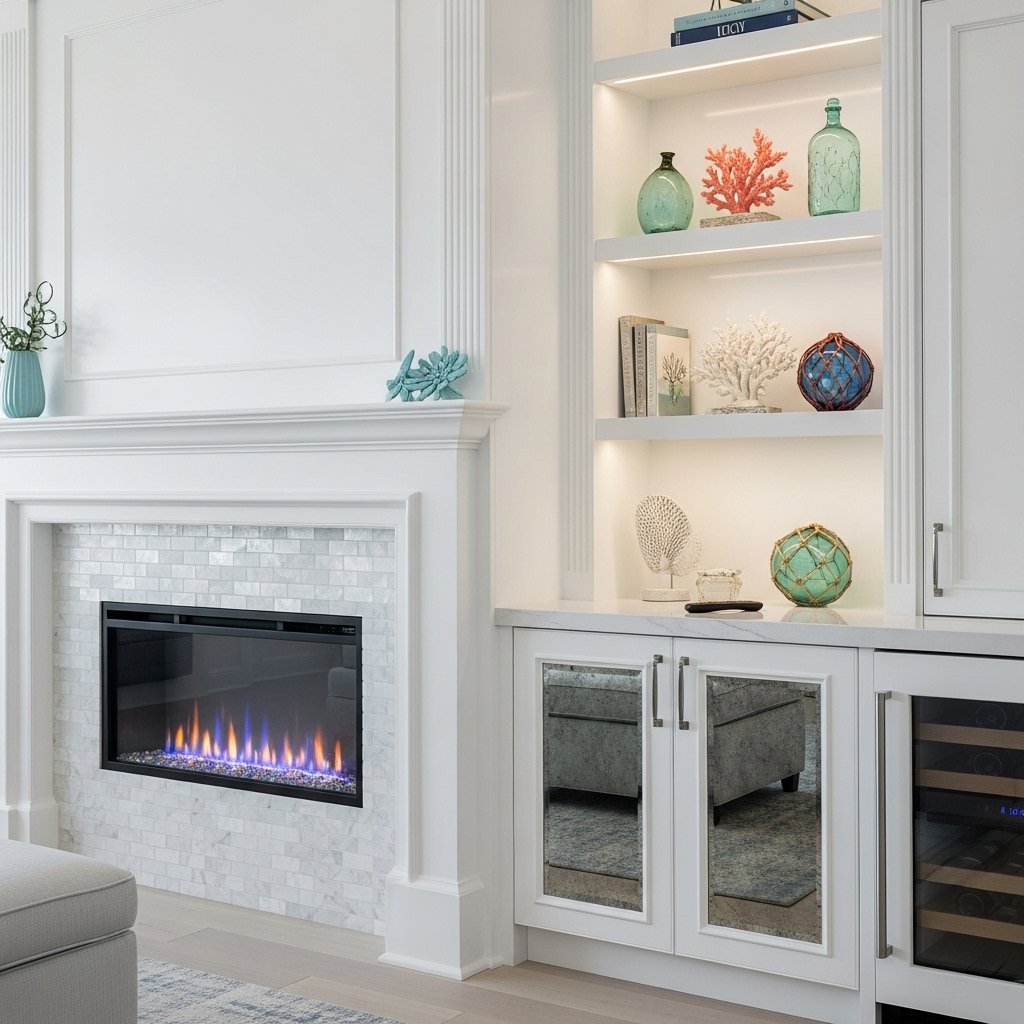 The Coastal Chic Fireplace Wall