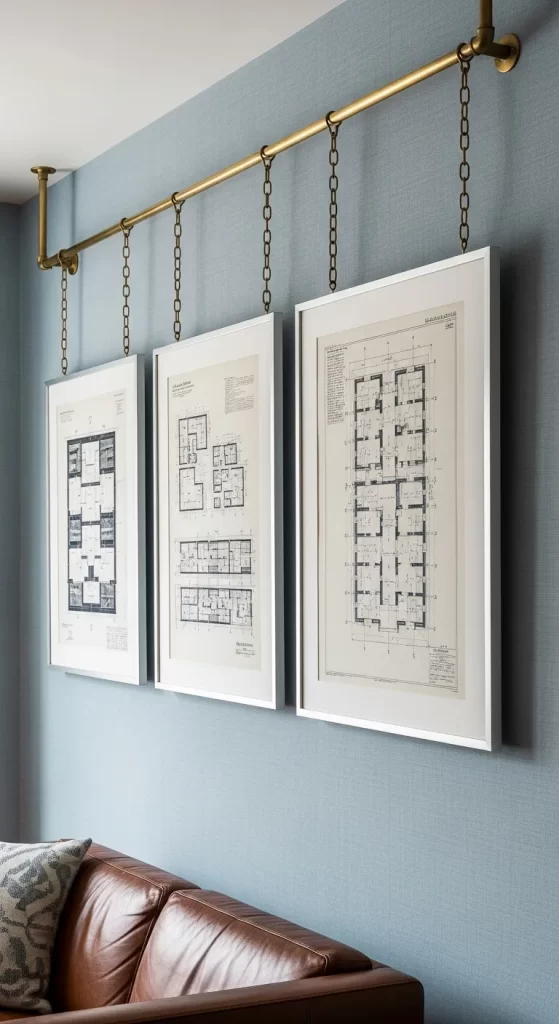 The Suspended Architectural Blueprints