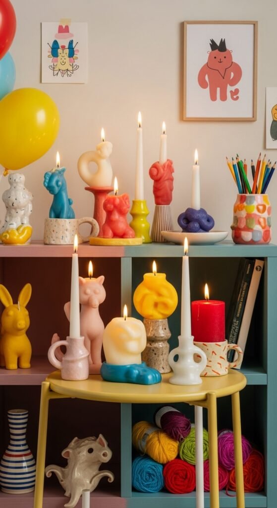Playful Character Candles