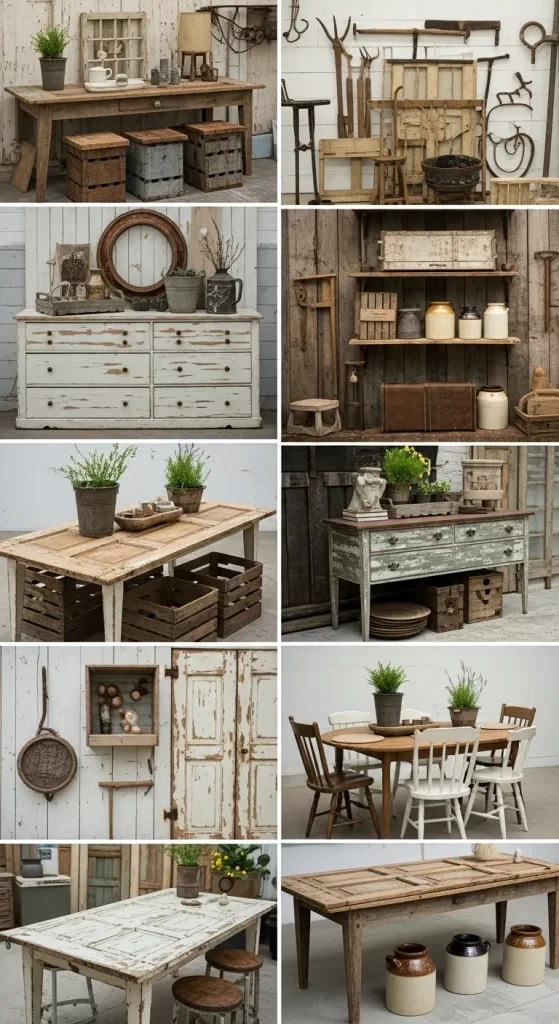 Rustic Charm with Repurposed Farmhouse Finds