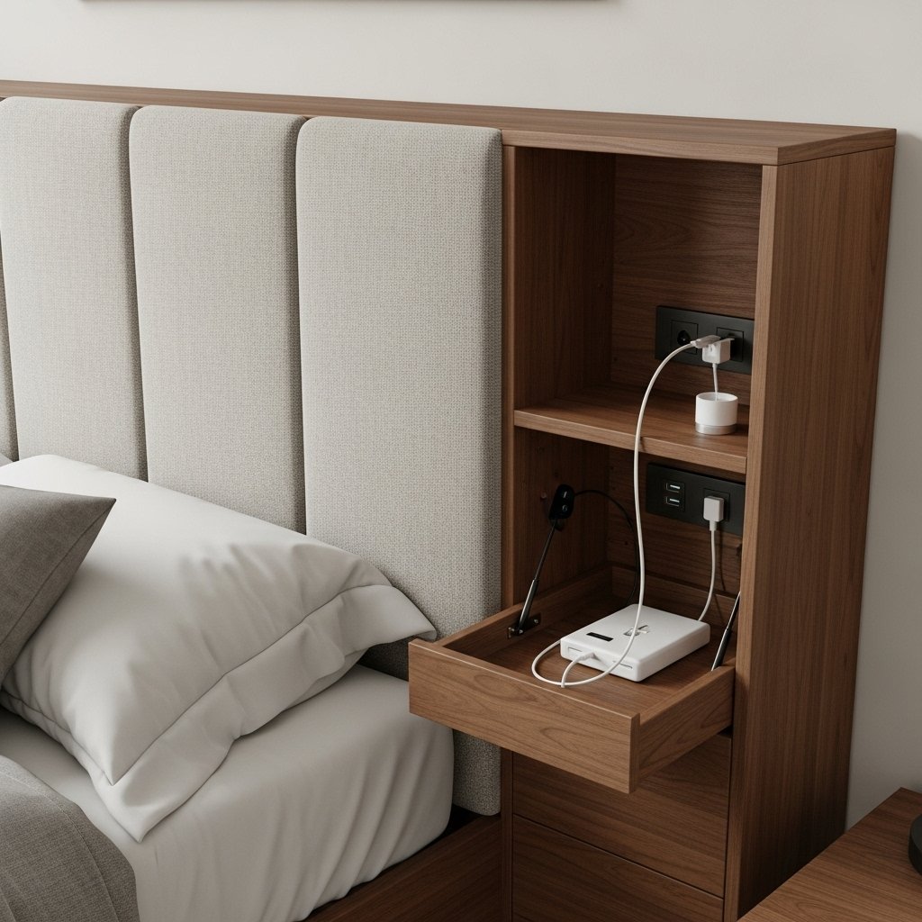 The Headboard Charging Nook