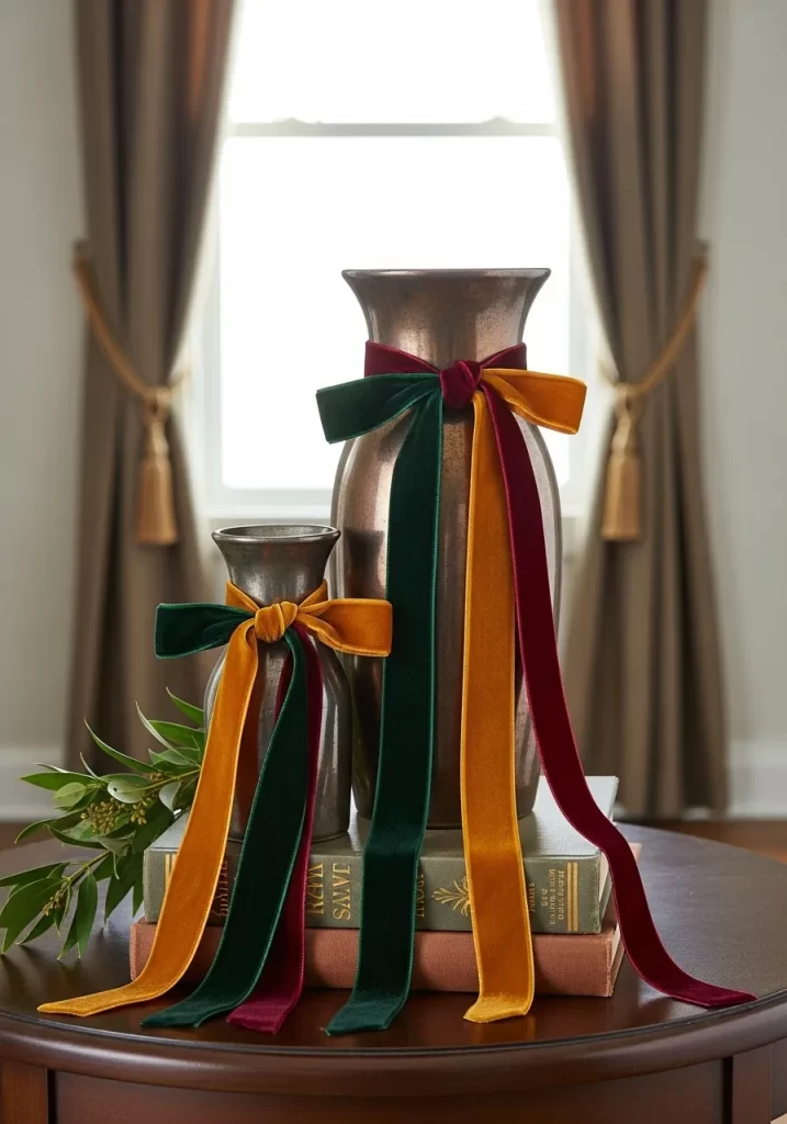 Velvety Ribbon Vases