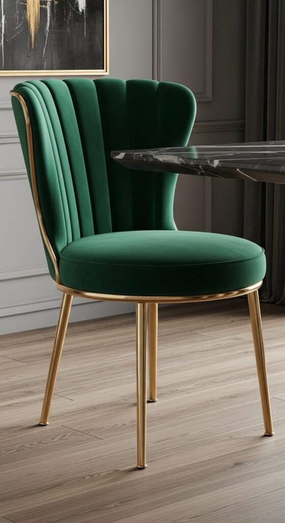The Emerald Velvet Luxe Chair