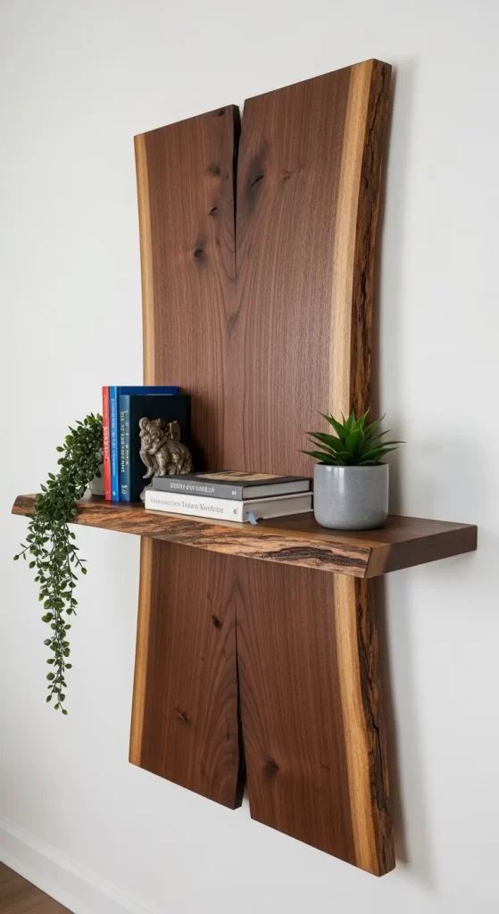The Live Edge Wall Shelf Display