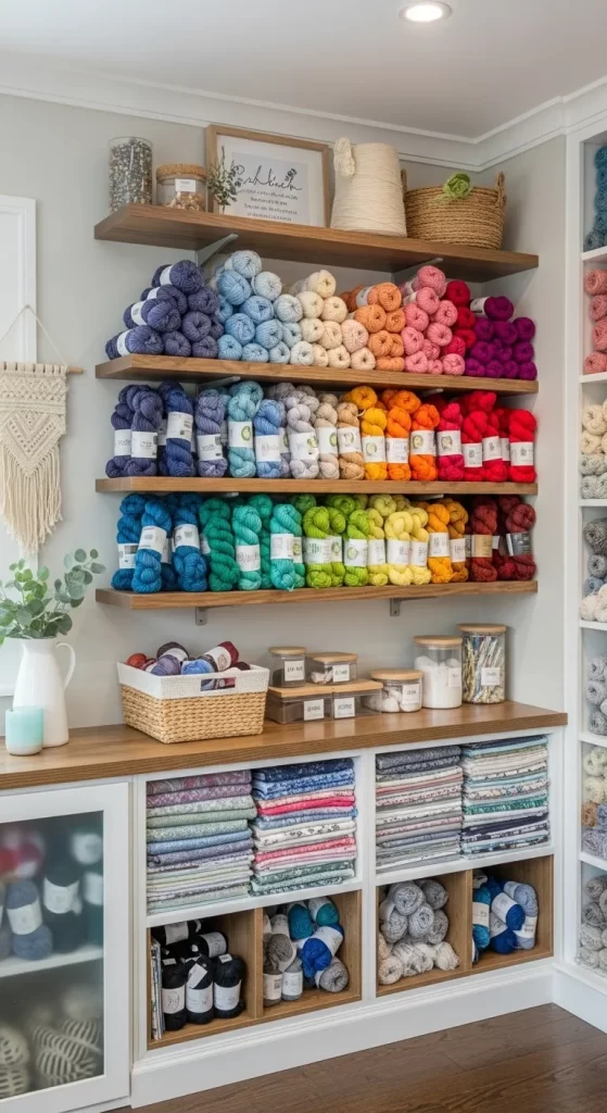 The Rainbow Yarn Wall