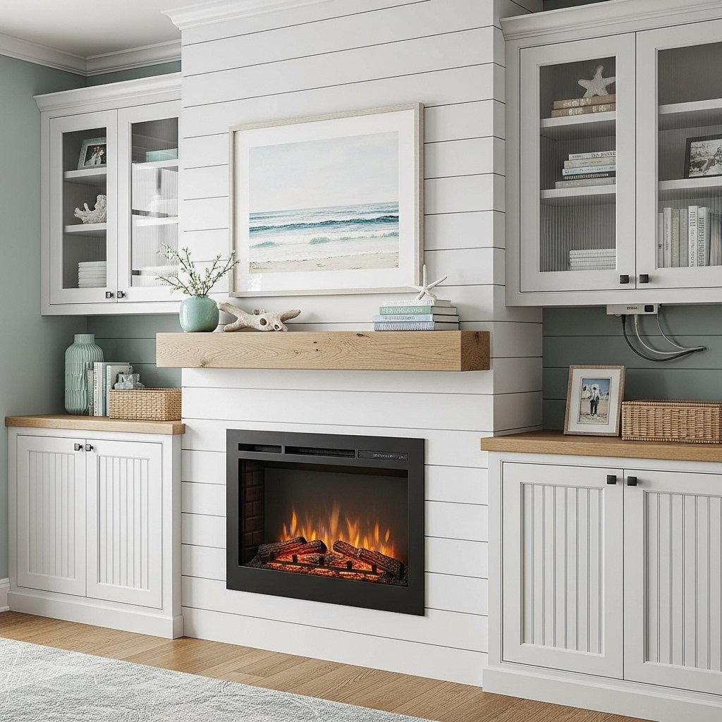 The Coastal Farmhouse Fireplace Feature