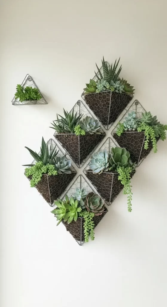 Geometric Wall Succulents