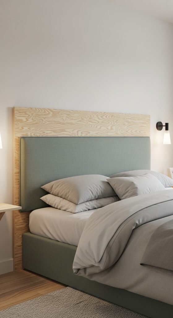 The Modern Upholstered and Wood Panel Headboard
