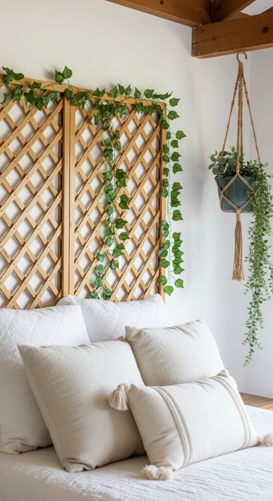 The Botanical Lattice Panel Headboard