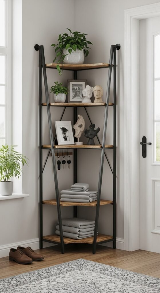 The Industrial Ladder Corner Shelf