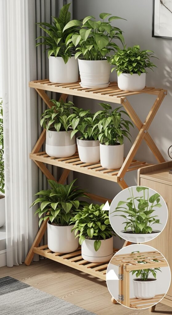 The Tiered Wooden Plant Ladder