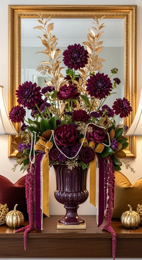 Regal Autumn Jewel Tone Display