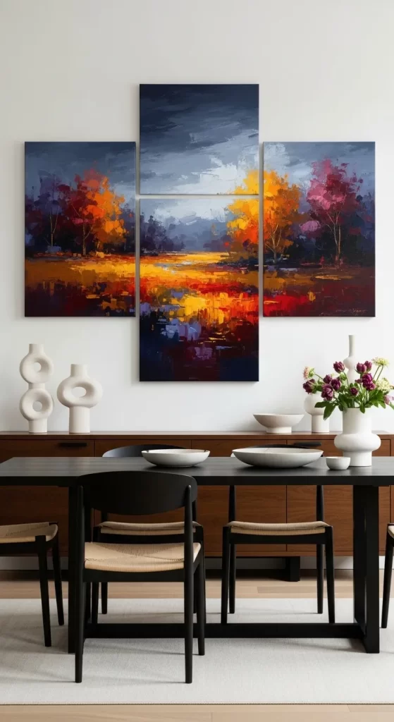 The Abstract Autumn Landscape Triptych