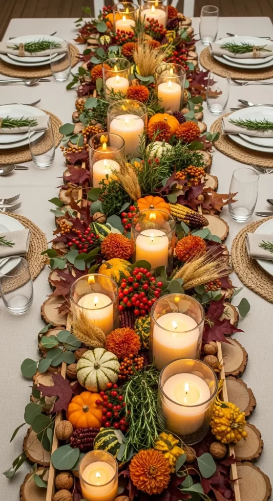 Candlelit Woodland Table Runner