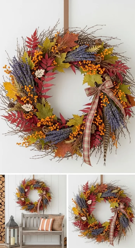 Classic Autumn Woodland Wreath