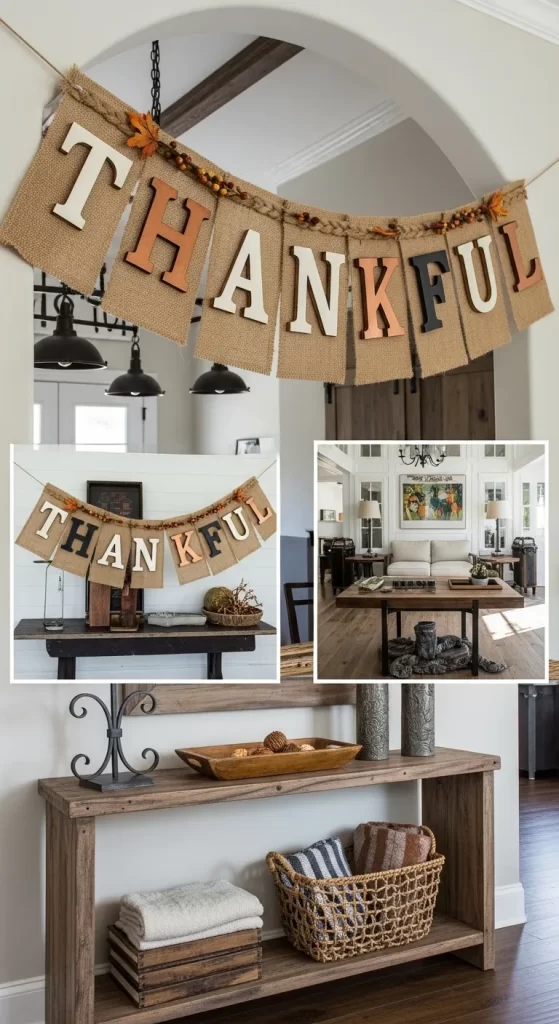 The Burlap "THANKFUL" Banner