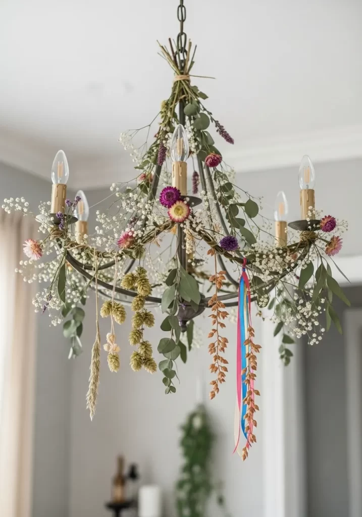 A Whimsical Floral Chandelier