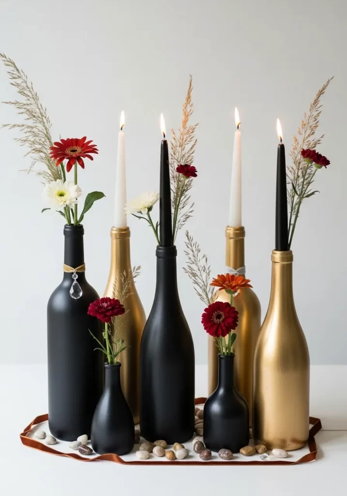 Elegant Bottle Candleholders