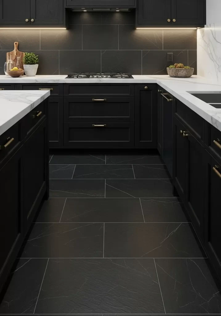 Sleek Black Marble Elegance