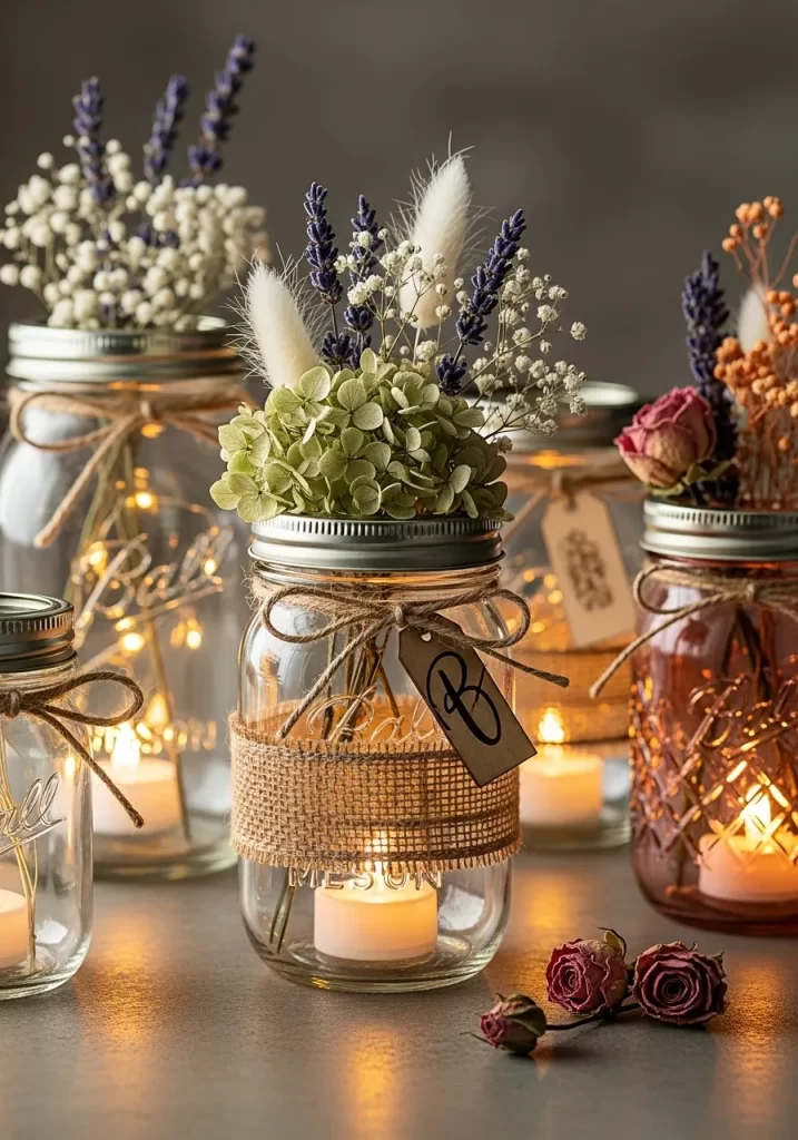 The Glowing Mason Jar Lanterns