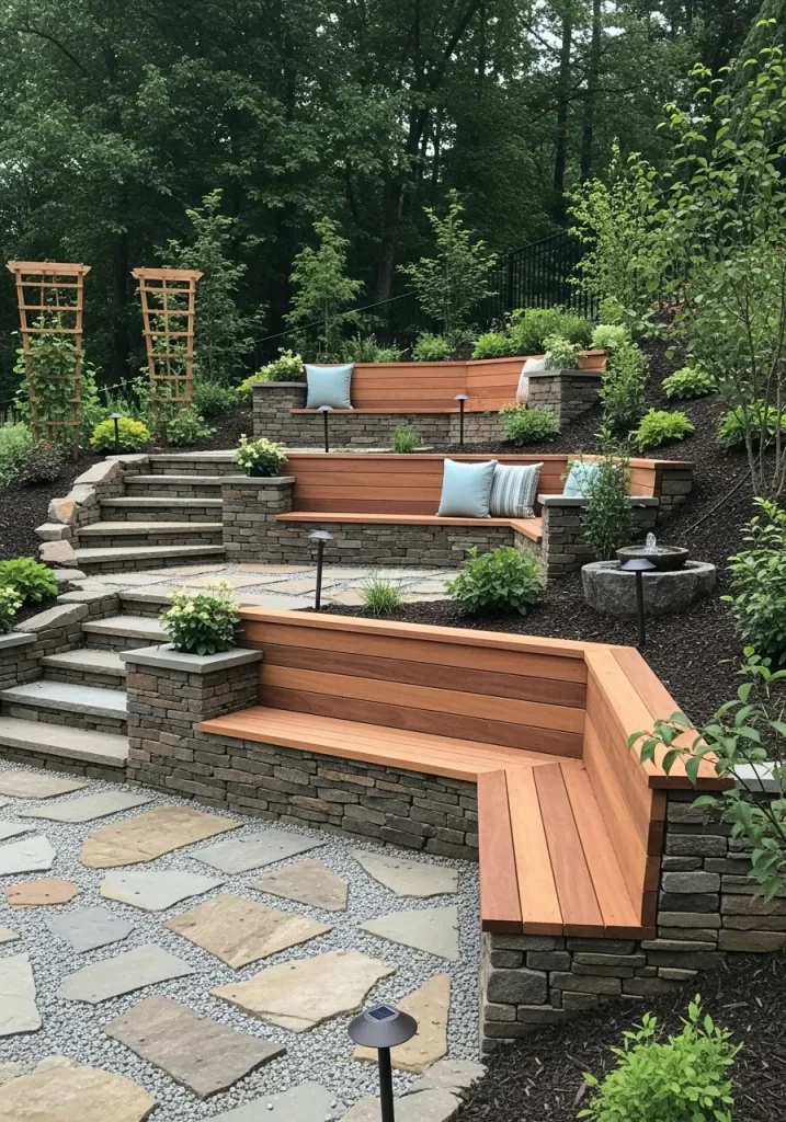 The Terraced Garden Benches