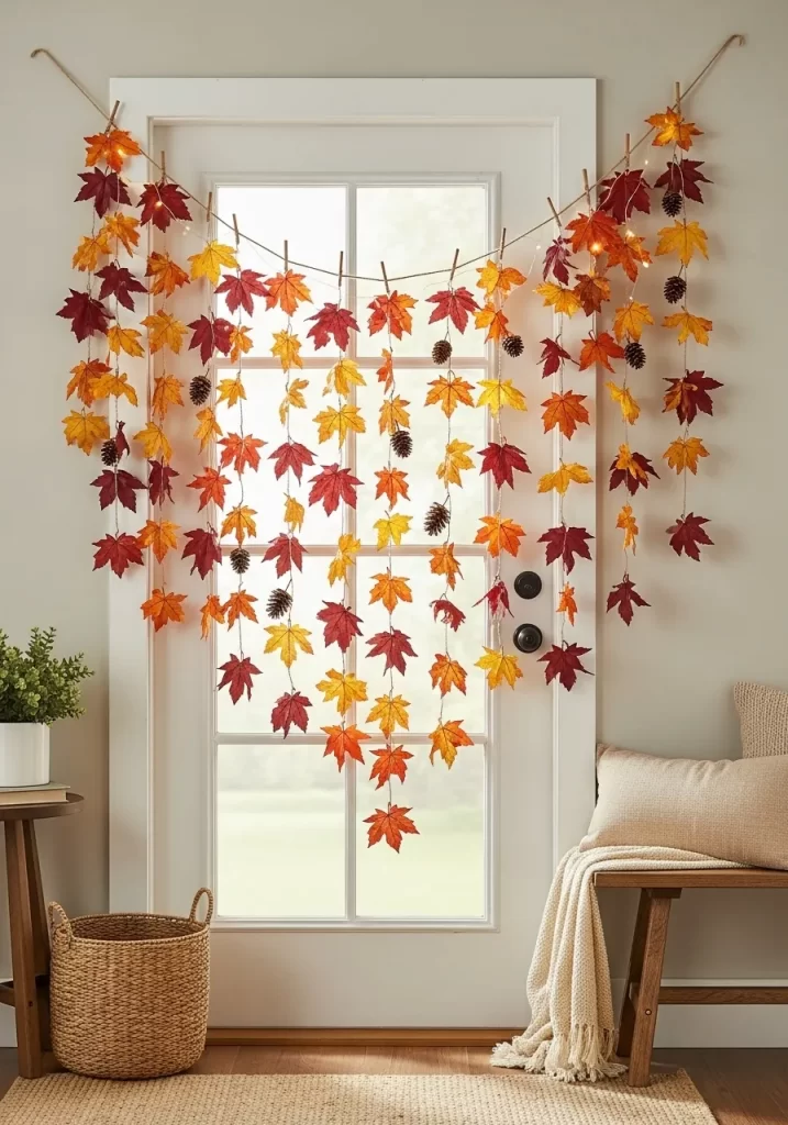 Autumn Leaf & Pinecone Garland