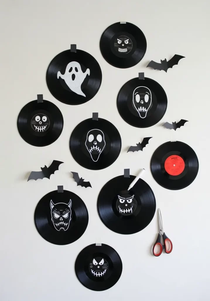 Spooky Vinyl Record Wall Art