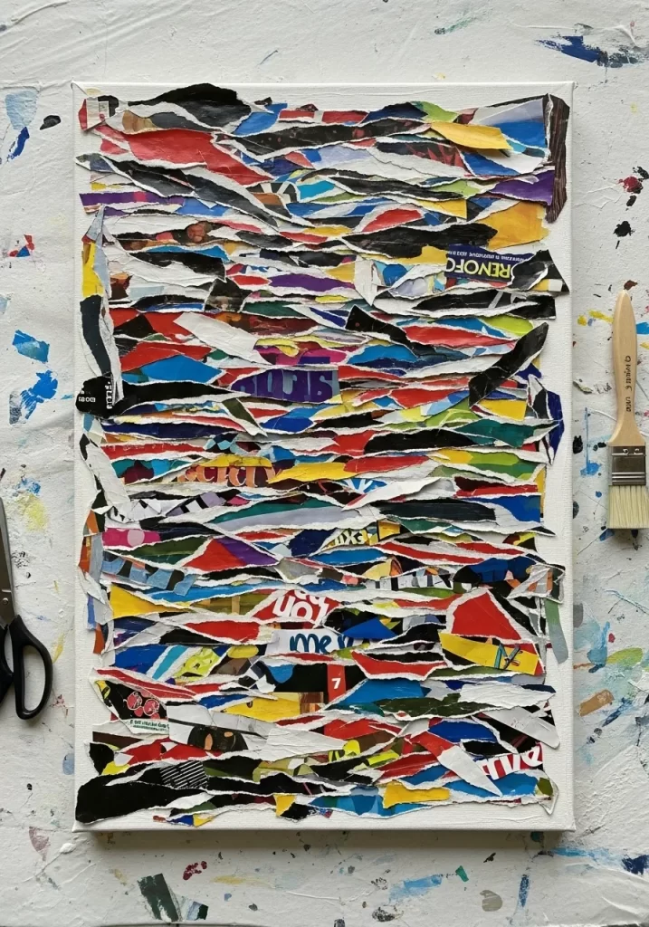 Ripped Paper Color Burst