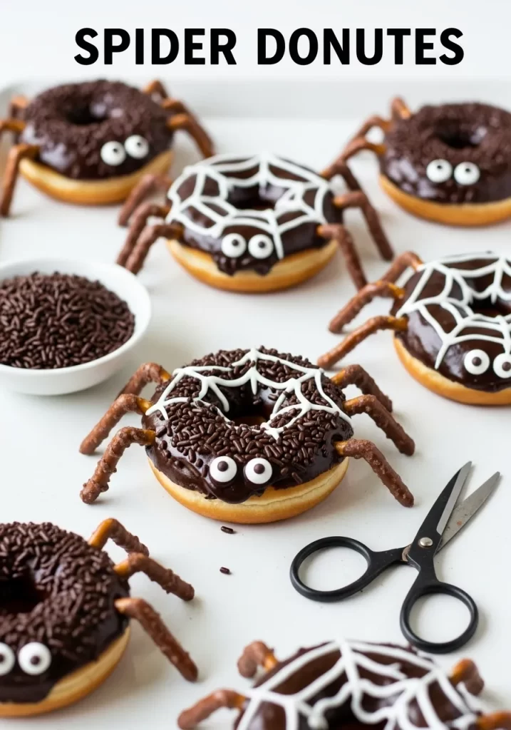 Spiderweb Donut Treats